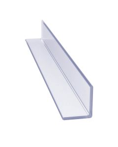 Shower Door Sweep 'L' Shape 1/2" x 1/2" Clear Jamb with Pre-Applied Tape
