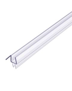 Clear Shower Door Sweep Co-Extruded Bottom Wipe with Drip Rail for 3/8" Glass