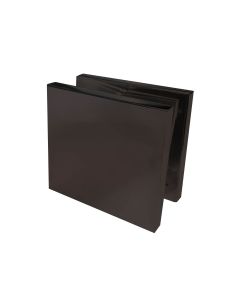 Square Wall Mount U-Clamp Hole for Fixed Glass Panel-Oil Rubbed Bronze