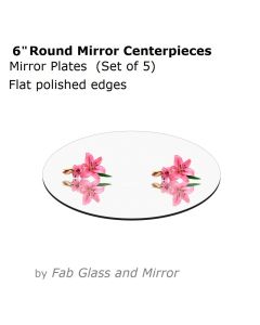 6" Round Mirrors Centerpieces