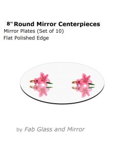 8 Round Mirrors Plates 