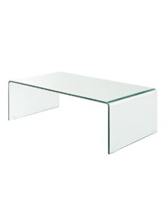 Clear Bent Glass Coffee Table