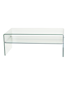Clear Bent Glass Coffee Table