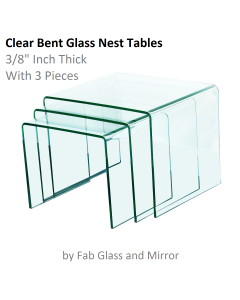 Clear Bent Glass Nest Tables