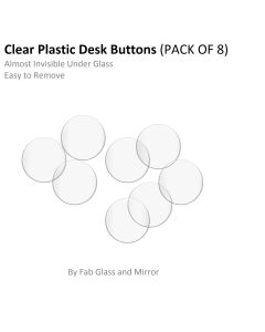 Clear Plastic Desk Buttons Pack of 8 Accessories