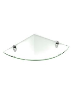 Floating Clear Glass Shelves (Corner) 