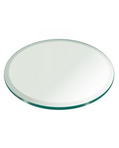Glass Table Top: 38 inch Round 1/2 inch Thick Beveled Tempered