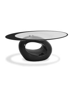 Stylish Black Oval Shape Coffee Table