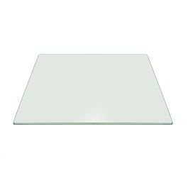 17" x 20" Rectangle Glass Top 3/8" Thick Flat Polish Edge with Touch Corners 