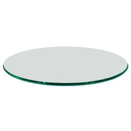 12 Inch Round Glass Table Top 1/2 Thick Tempered Beveled Edge by Fab Glass and Mirror