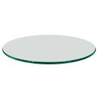 20 Round Glass Table Top, Half Thick, Ogee 20  Tempered Glass