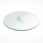 Glass Table Top: 22 inch Round 3/8 inch Thick Pencil Polish Tempered