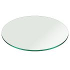 Glass Table Top 38 inch Round 0.375 inch Thick Pencil Polish Tempered
