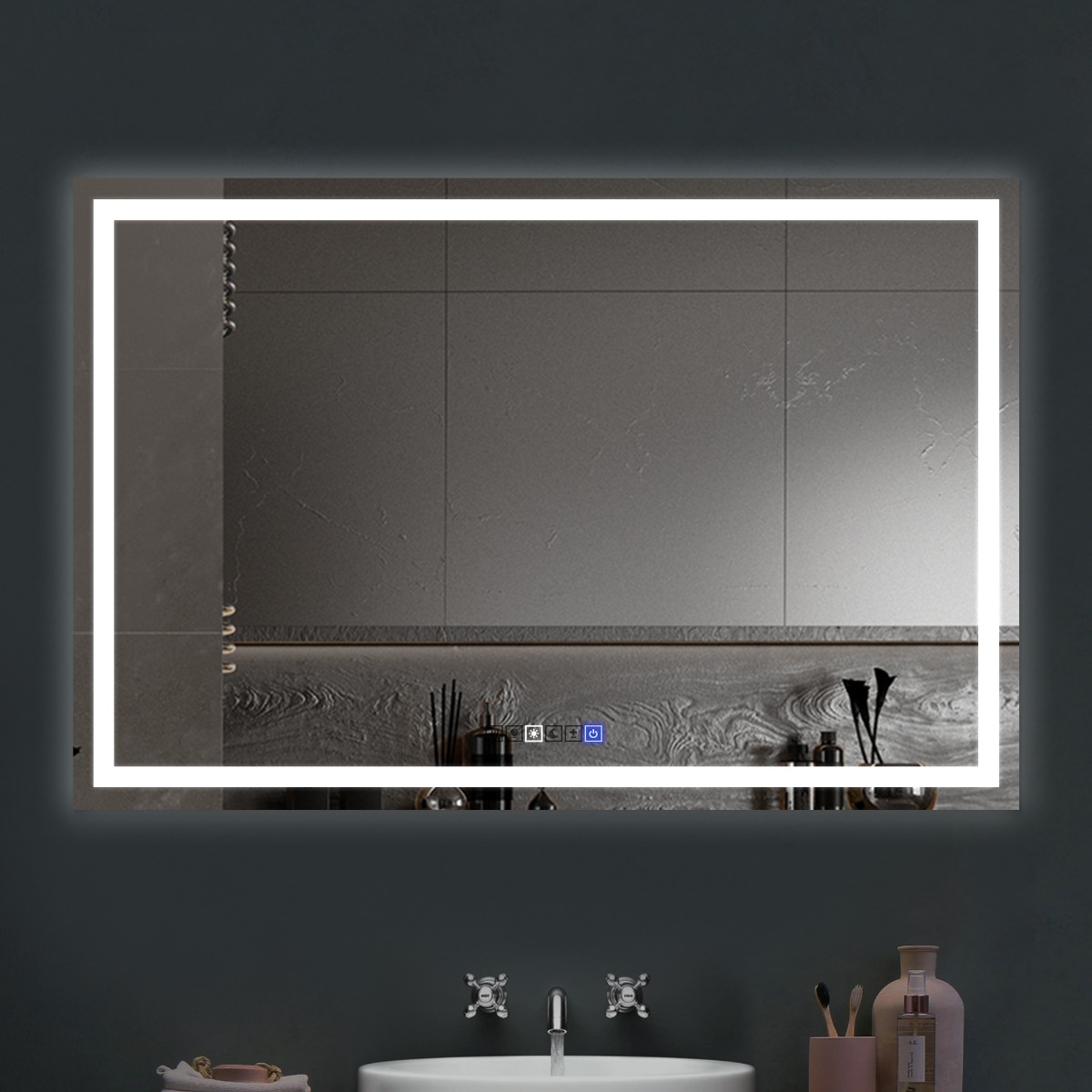 Wall Mirrors Bathroom Vanity, Large Plain Mirror For Bathroom Wall