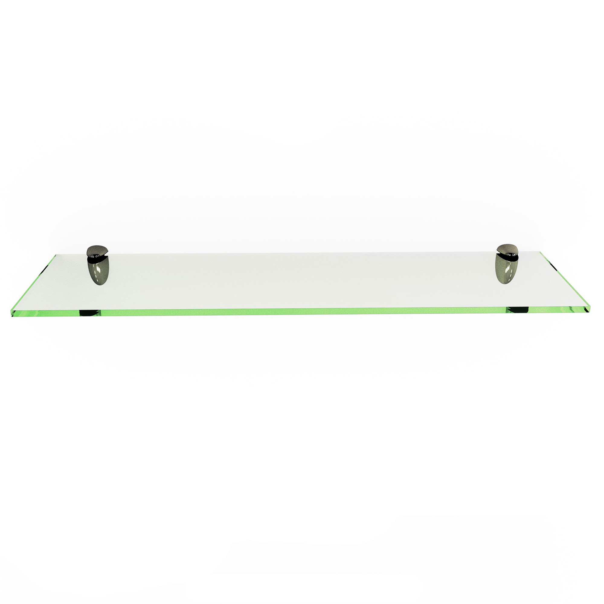 Details about   42" by 10"  Inch Heavy Duty Clear Floating Glass Shelf 