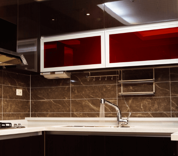 Colored Glass Cabinets