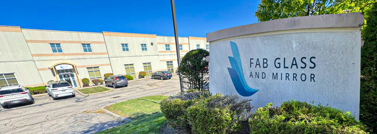 office and signage of Fab Glass and Mirror, glass and mirror supplier in Westerville Ohio 