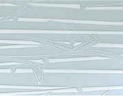 Frosted bamboo-style decorative glass combining etched privacy and a contemporary, nature-inspired design