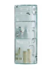 Elegant Corner Glass Mirror Cabinet