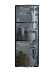 Elegant Corner Glass Mirror Cabinet