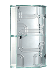 Stylish Crystal Glass Wall Cabinets