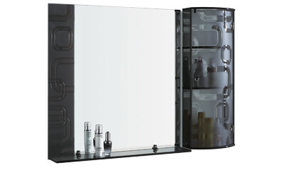 Mirror With Glass Cabinet