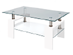 modern glass white coffee table