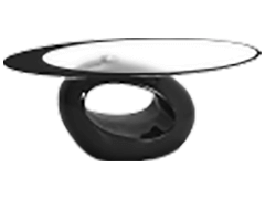 stylish black oval shape coffee table