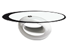 stylish white oval shape coffee table