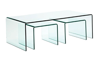 Bent Glass Nest Tables