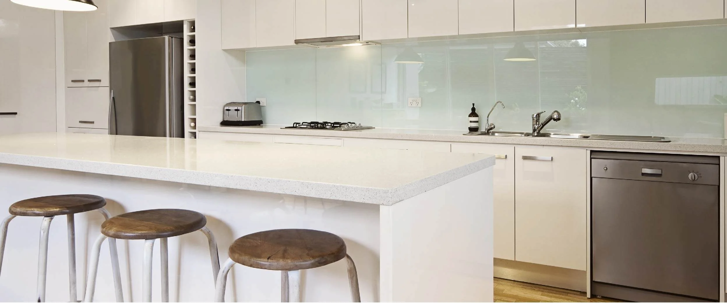 Laminated Glass Backsplash