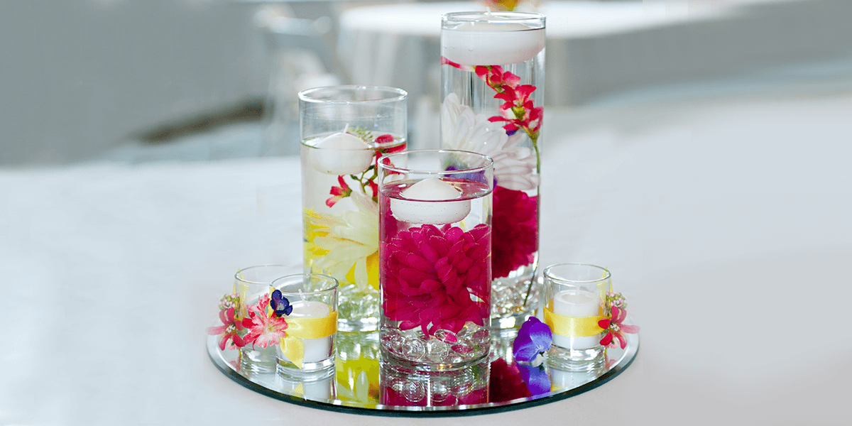 Party Table Decor With Mirror Centerpiece