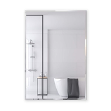 Rectangle bathroom mirror in sleek, modern shower space