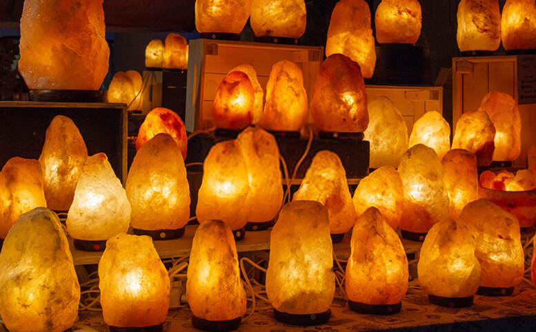 Lot of Himalayan Salt Lamps for Yoga & Therapy Centers
