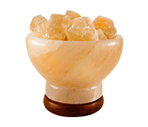Bowl Shape Salt Lamp with Salt Chunks