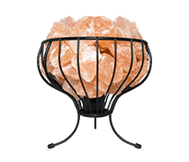 Himalayan Floral Mash Basket Salt Lamp