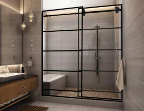 Grid Sliding Shower Door