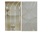 V-Grooving Pattern Cabinet Glass