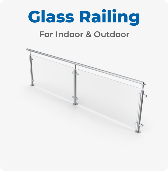 indoor and out door glass railing