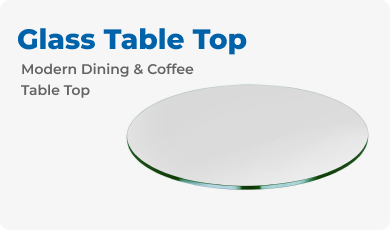 round shape glass table top