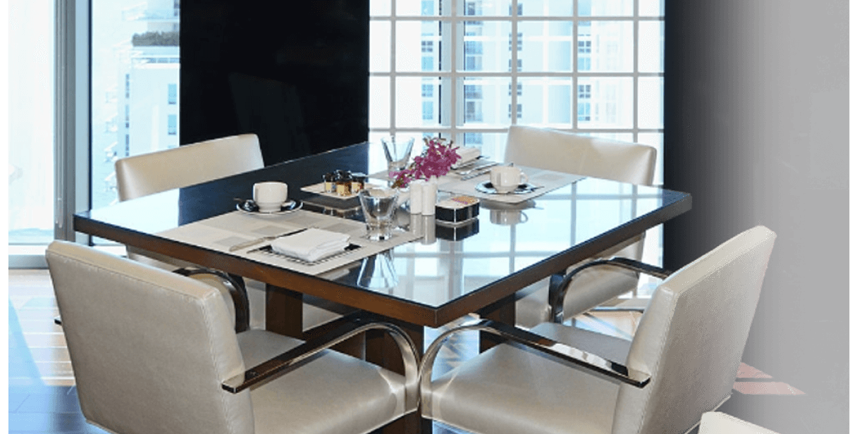 Glass top for sales dining table price