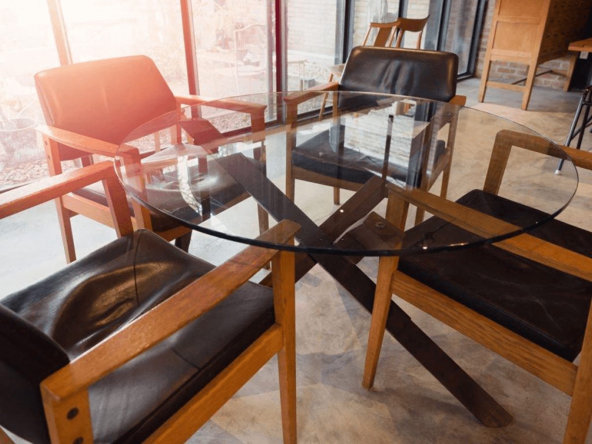 60 inch round outlet glass table top