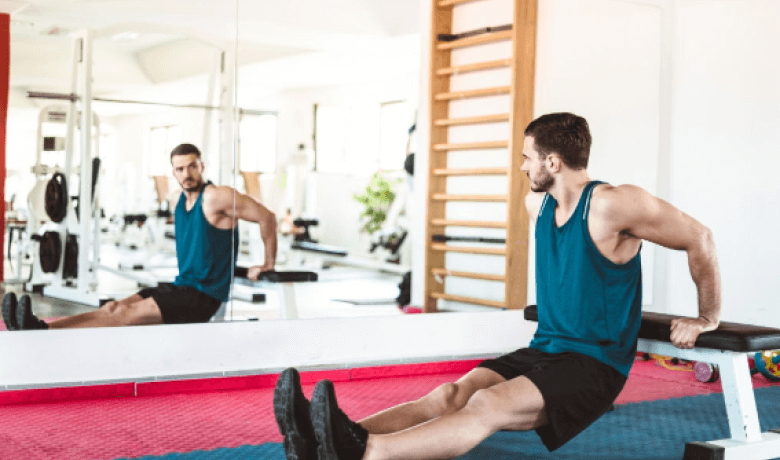 Full length sales mirror gym